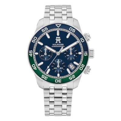 Tommy Hilfiger Lance Ανδρικό Ρολόι Χρονογράφος 41mm με Ασημί Μεταλλικό Μπρασελέ 1792185